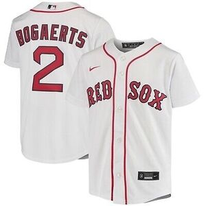Nike White and Red Men's Red Sox Jersey